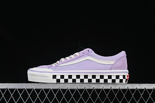 All Categories Vans Vans Series Vans Low Vans Low Vans Old Skool Reissue 136 Purple Checkerboard Baotou Retro Casual Canvas Shoes VN000MT6E3N